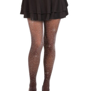 Spandex Lurex Rhinestone Tights