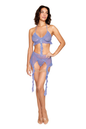 Bralette with Garter Belt and G String
