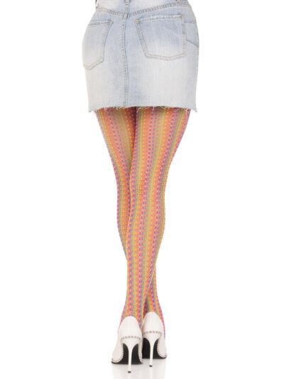 Rainbow Crochet Net Tights image 2