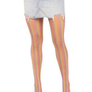 Rainbow Crochet Net Tights