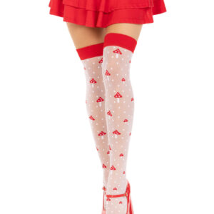 Polka Dot Mushroom Thigh High